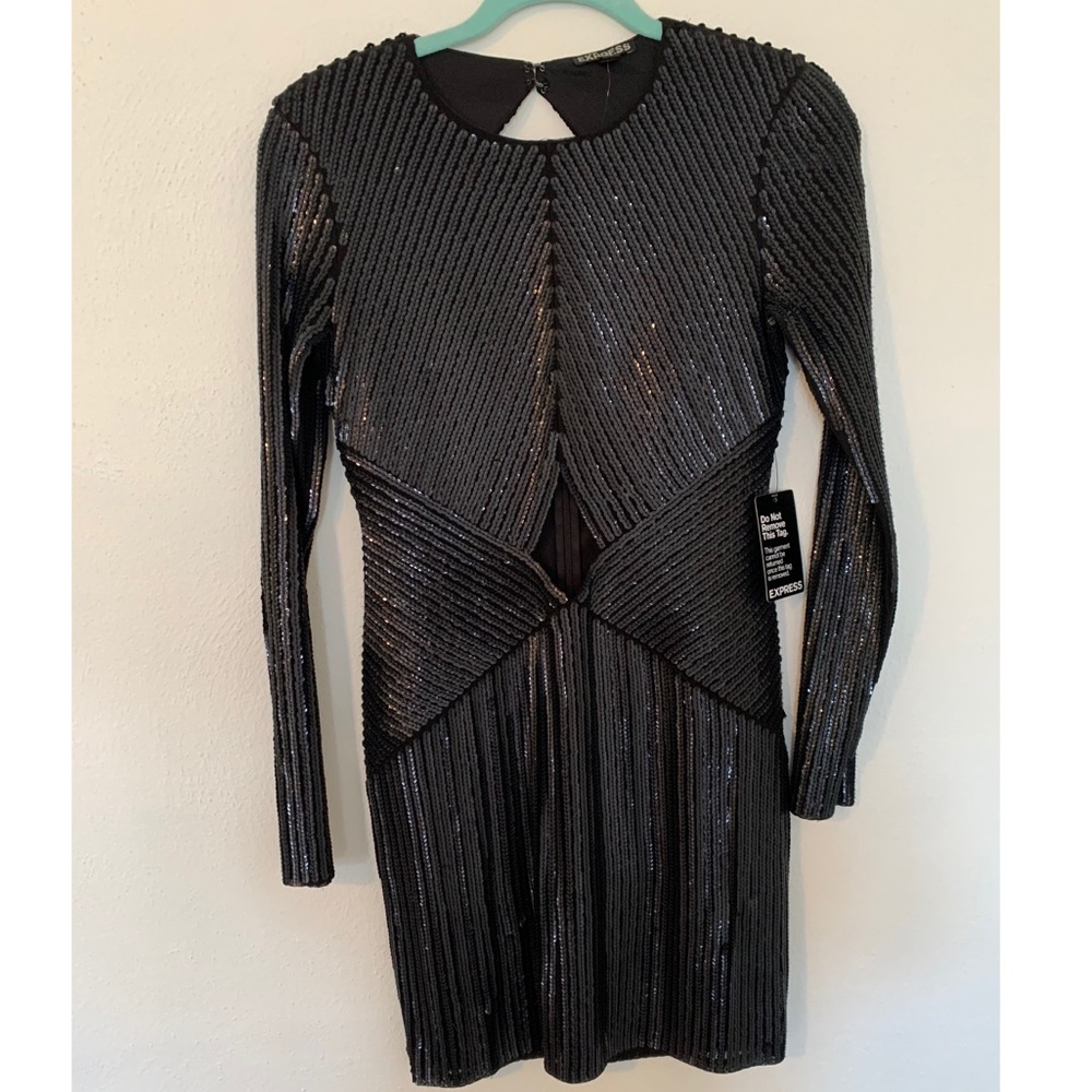 NWT Express Sequined Mini Dress size 8